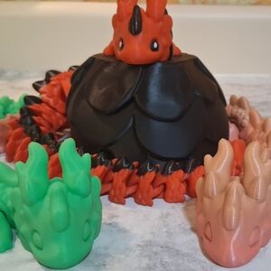 Colorful Dragon Figurine Set